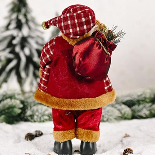 Standing Santa Claus Doll with Gift Box - Christmas Decoration