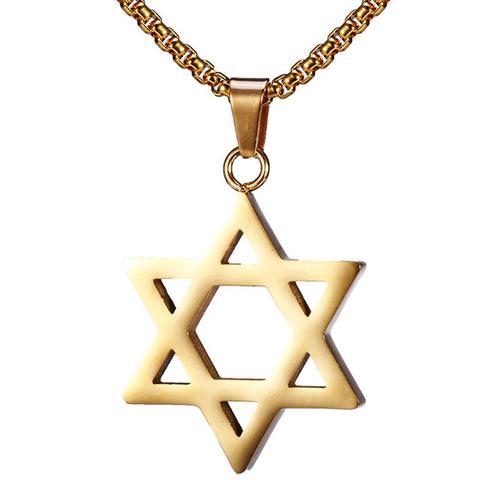 Star of David Twelve Tribes of Israel Pendant Necklace.