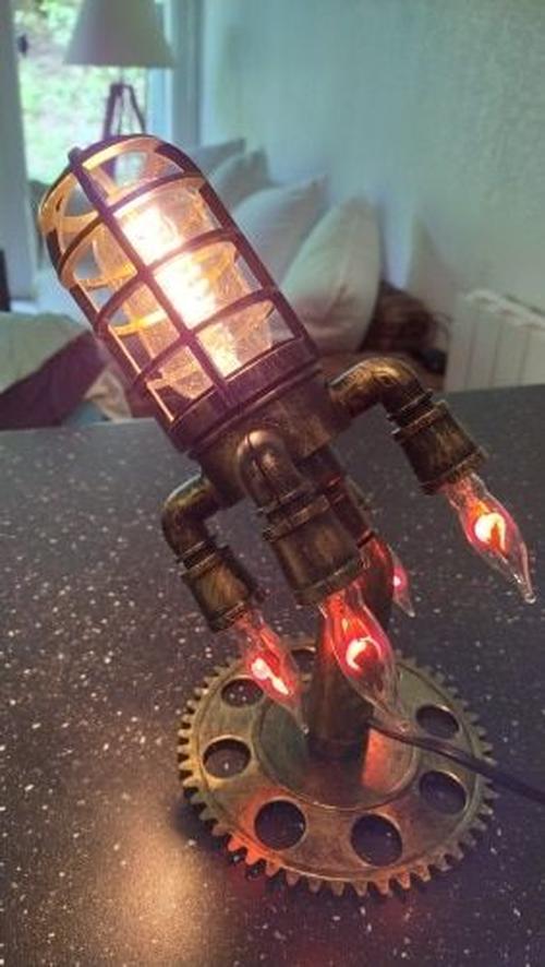 Steampunk Retro Rocket Lamp photo review