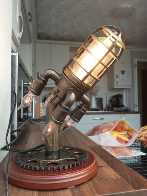 Steampunk Retro Rocket Lamp photo review