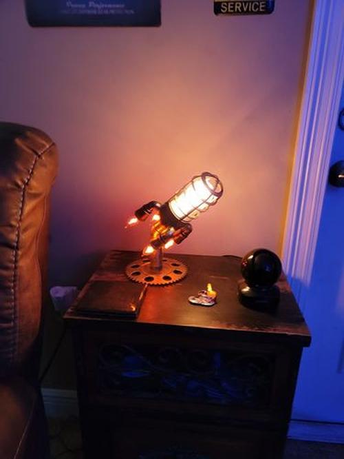 Steampunk Retro Rocket Lamp photo review