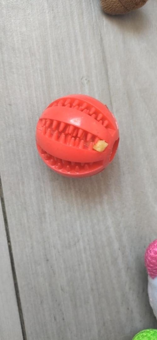 Stretchy Rubber Leaking Ball for Dogs - Funny Pet Tooth Cleaning Toys photo review