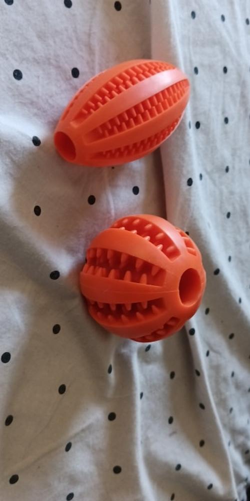 Stretchy Rubber Leaking Ball for Dogs - Funny Pet Tooth Cleaning Toys photo review