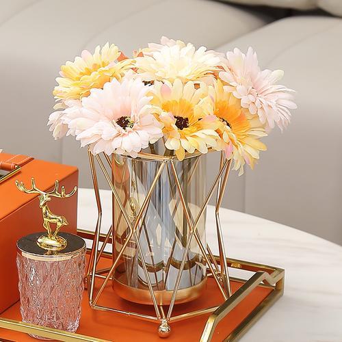 Style Transparent Iron Vase for Home Decor