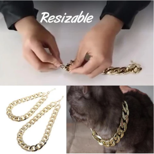 Thugpet Thick Cuban Dog Gold Chain Pet Collar