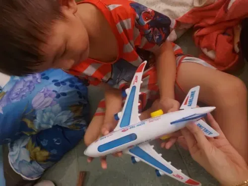 Toy Airplane Model With Lights And Music For Kids photo review