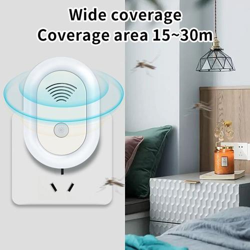 Ultrasonic Mosquito Repellent with Night Light for Home &amp; Garden