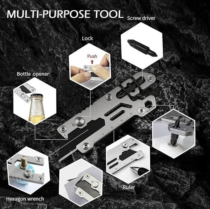 Utility Knife, Retractable Razor Blade, Titanium Box Cutter Locking Razor Knife, Edc Knife Multi-Tool