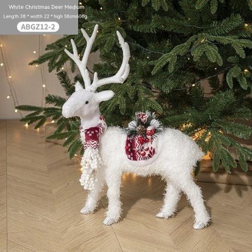 White Deer Doll Christmas Tree Decorations for Home Shopping Window Display