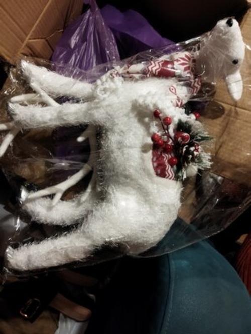 White Deer Doll Christmas Tree Decorations for Home Shopping Window Display photo review