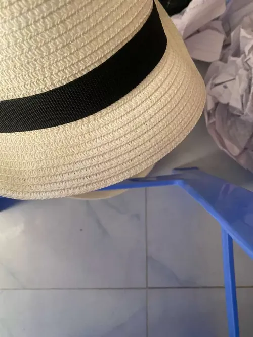 Women Wide Brim Straw Panama Roll Up Hat photo review