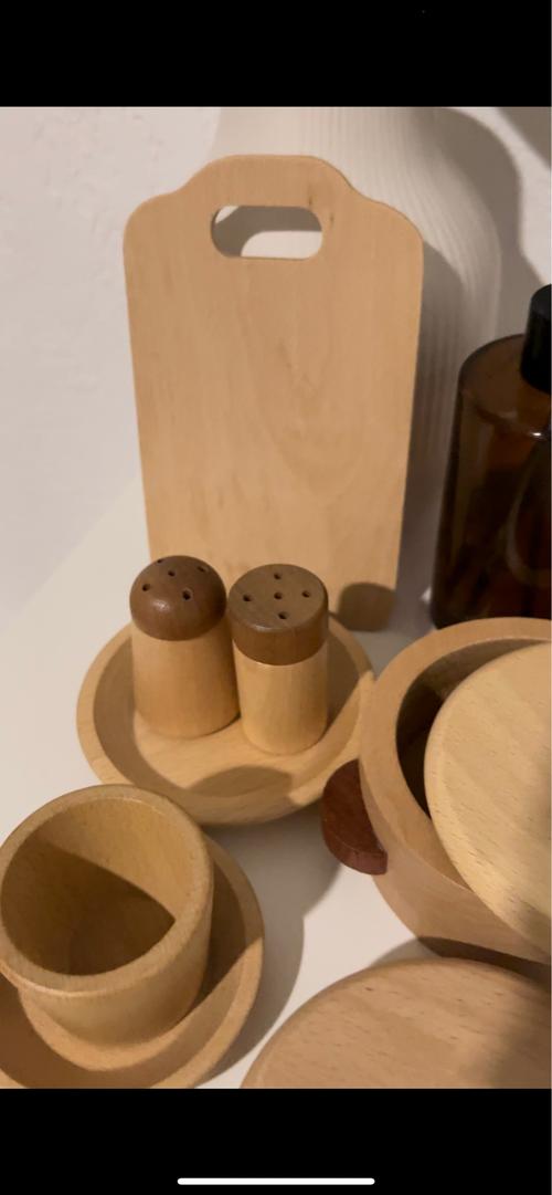 Jouet de cuisine en bois pour enfants, maison de jeu, jouets éducatifs photo review